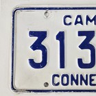 1981 Connecticut Camper License Plate     free         Ct Camp Trailer Tag 313312