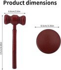 Wooden Gavel And Sound Block Set  Handcrafted Court Judge Gavel Auction Hammer F