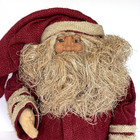 Primitive Folk Art Santa Claus Doll 16    Burlap Raffia Beard Christmas Decor 