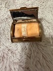 Vintage Kolle   s Kompact Inc Gold Tone Powder Puff Sifter Compact Case Mirror