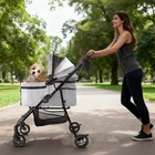 Foldable Pet Stroller 360   Rotating Wheels For Small Animals
