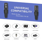 20 Pack Xlr Connectors  3 Pin Female Plugs Audio Mic Microphone Cable Plug