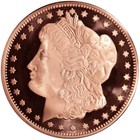 1 Oz  Highland Mint Copper Round  999 Fine - Morgan - Tube Of 20