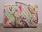 New Vera Bradley Diaper Changing Pad Clutch Tutti Frutti Quilted Pattern 