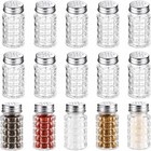 16 Pack Salt And Pepper Shakers Set  Retro Glass Salt Shakers