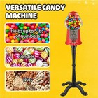 Vintage 1920s Red Gumball Machine With Stand   Coin Bank - Glass Globe Dispenser