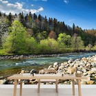 66 x96  - Large Self-adhesive Forest River Landscape Wall Mural Wallpaper