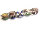 Antique Vintage 925 Sterling Silver Canadian Providence Crest Flag Bracelet