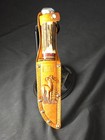 Vintage Edge Brand 471 Solingen Germany Stag Hunting Knife W Leather Sheath