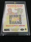 2010 Marvel Heroes And Villains 1 1 Sketch Card    wolverine hulk    Rodrigo Martins