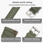 High Quality Quick Release Canvas Watch Straps Mens Sport Wristband 20mm 22mm