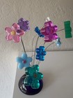 Retro Atomic Vtg Style Lucite Acrylic Epoxy Resin Flower Sculpture Mcm Space Age
