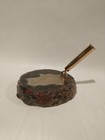 Vintage Usa Map Mid Century Modern Agate Slice Desktop Pen Holder 4    Long