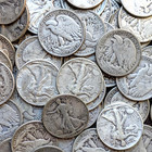     type Set Of  8  90  Silver Halves Walking Lib  Barber  Jfk   Franklin  4 Face
