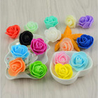 Mini Fake Roses Artificial Flowers 100 Pcs 3 5cm Red Foam Rose Head For Diy Craf