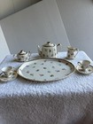 New Child s Porcelain Tea Set 10 Piece Floral Pattern  With Carry Case 