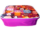 Disney Tsum Tsum Soft Insulated Tote Lunch Bag Purple With Zipper And Handle