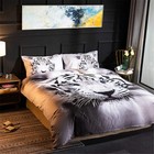 White Tiger Bedding Set Twin Size 3d Animal Print For Kids Boys Teens Duvet C   