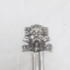 Vintage Renaissance Figural Handle Cast Fine Pewter Letter Opener Signed