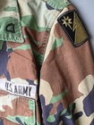Vtg Desert Storm Jacket Usa Army Military Woodland Camouflage Medium Short