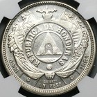 1889 Ngc Au 55 Honduras 1 Peso Standing Liberty Silver Coin Pop 2 0  23090401d 