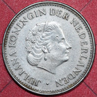 Netherlands Antilles  1971   Gulden  Crowned Shield -foreign Coin 28mm