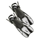 Ocean Reef Duo Travel Ready Fins Set Scuba  Diving  Freedive  Snorkeling White