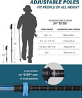 Trekking Hiking Pole Aluminum fiberglass bamboo Quick Adjustable Lock 1 Pair