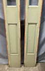 Pair Antique Raised Panel Wood 8x80 Entryway Glass Sidelights Vtg Old 1037-25b