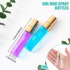 Zhehao 50 Pcs Mini Spray Bottles 5 Ml Clear Glass Perfume Bottles Refillable Fin