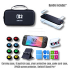 Nintendo Switch 2 Accessory Bundle Carrying Case Stand Screen Protector Caps Kit