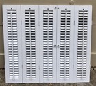 31  Tall X 34 1 4   Wide Wood Interior Louver Plantation Window Shutters Vtg