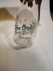 Rare Vintage Half Pint Milk Bottle Oaks Farm Dairy Ripon Wisconsin Wi With Cover