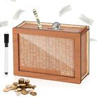10000 Dollars Cash Vault Wooden Savings Box Wooden Cash Saver Money Saving Box