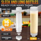 3 Pack 16 Oz Inverted Condiment Squeeze Bottles For Sauces Squeeze Bottle