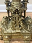 Antique Pair French Louis Xvi Style Gilt Bronze  Brass Musical Andirons  Chenets