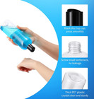 24 Pieces Plastic Empty Bottles Clear Squeeze Travel Containers With Black Disc 