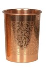 100  Pure Copper Water Glass Set Of 2 For Yoga Ayurveda Health Benefits 300 Ml
