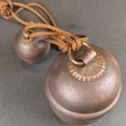 Antique Edo Period Bronze Bells Set Of 2 Japanese Temple Suzu