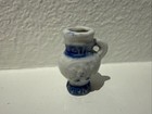 Antique Miniature Doll House Blue Decorative Jug Pitcher