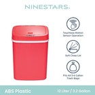 Nine Stars Automatic Bathroom Trash Can  3 2gallon Plastic Motion Sensor Garbage