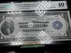 1918  1 Kansas City  Federal Reserve Banknote Green Eagle Pmg 40 Fr 737 Epq