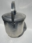 Vintage Mcm Italian Ice Bucket Hand Hammered Aluminum Champagne Made In Italy