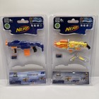Nerf N-strike Elite World s Smallest Mini Blaster Set Lot Of  2  W  Foam Darts