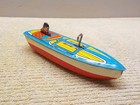 Vintage  J  Chein Tin Litho Wind Up Speed Boa  7   Not Working