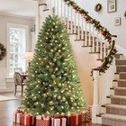 Christmas Tree 6 7 5 8 10 Ft Prelit Noble Fir Wide Artificial W rgbw Light Stand