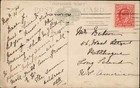 Antique Postcard Fowey Cornwall Ship Schooner Harbour View