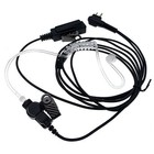 Ptt Mic Surveillance Earpiece Headset For  Walkie Talkie Two Way Radio