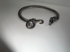 David Yurman Sterling Silver Twisted Cable Buckle Bracelet With Cutout Charm