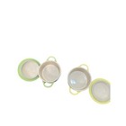 Le Creuset Mini Cocotte Round With Lid - Set Of 2 - Green And Yellow - Excellent